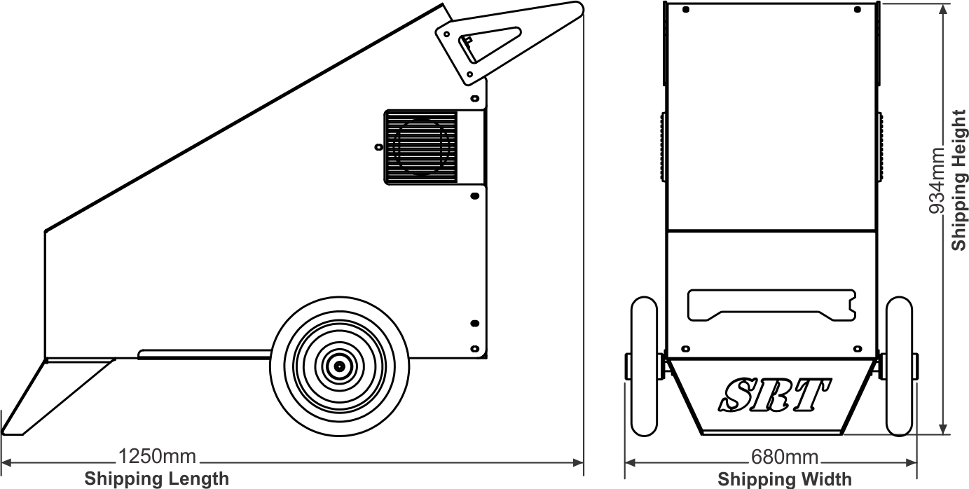 Euro Pumps SRT Mobile satellite cleaning station SIZE