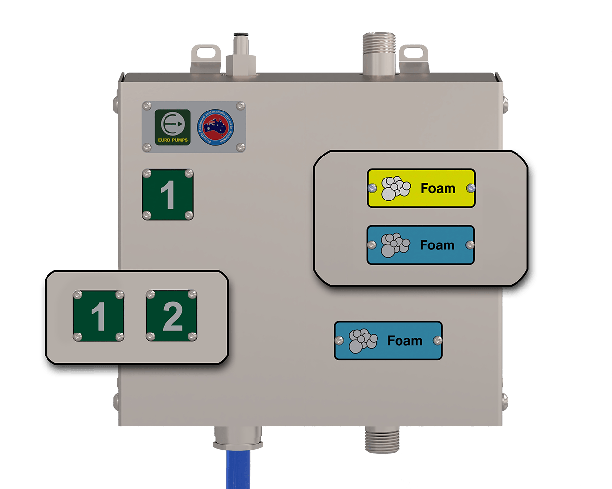 Foaming Satellite Tamper Proof Buttons