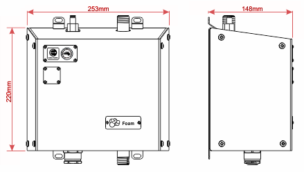 Foaming Satellite - Dimensions